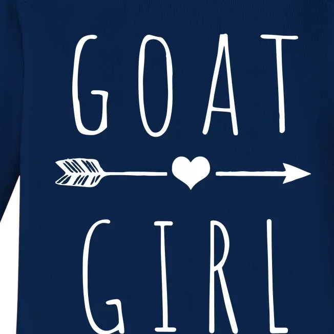 Goat Girl I Love Goats Baby Long Sleeve Bodysuit