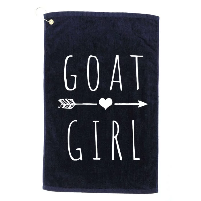 Goat Girl I Love Goats Platinum Collection Golf Towel