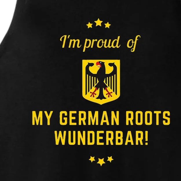 Genealogy Gift I Am Proud Of My German Roots Wunderbar! Ladies Tri-Blend Wicking Tank