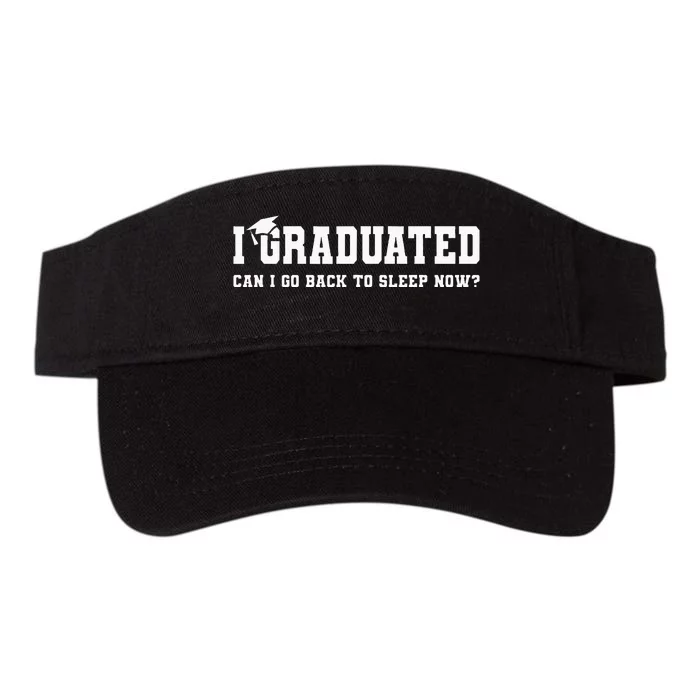 Graduation Gifts I Graduated Can I Go Back To Sleep Grad Valucap Bio-Washed Visor