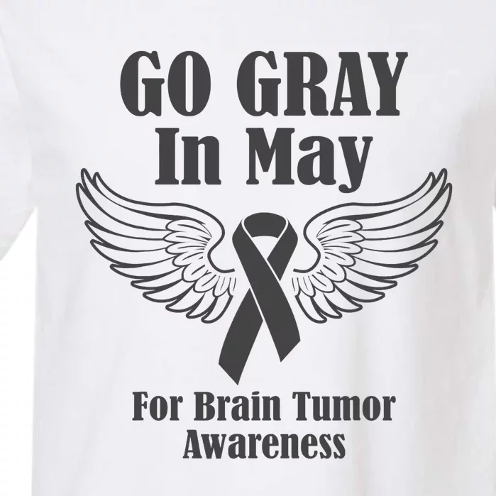 Go Gray In May Brain Tumor Awareness Cancer Hope Gray Ribbon Garment-Dyed Heavyweight T-Shirt