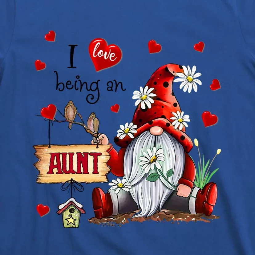 Grandma Gift I Love Being A Aunt Cute Hearts Cute Gift T-Shirt