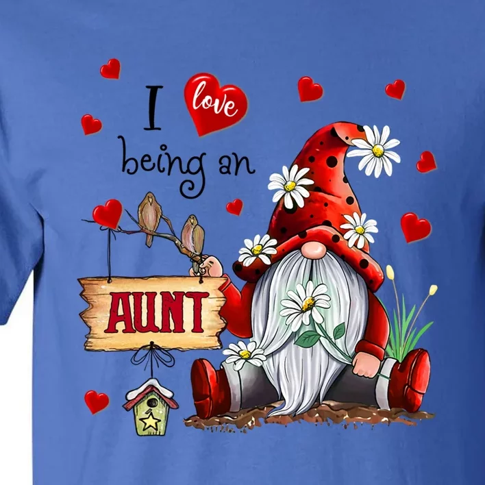 Grandma Gift I Love Being A Aunt Cute Hearts Cute Gift Tall T-Shirt