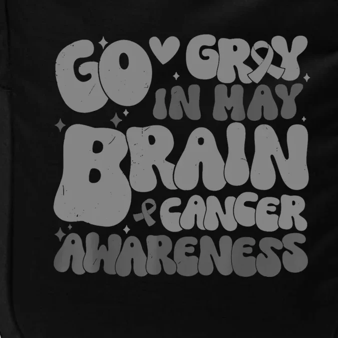 Go Gray In May Brain Cancer Awareness Gift Impact Tech Backpack