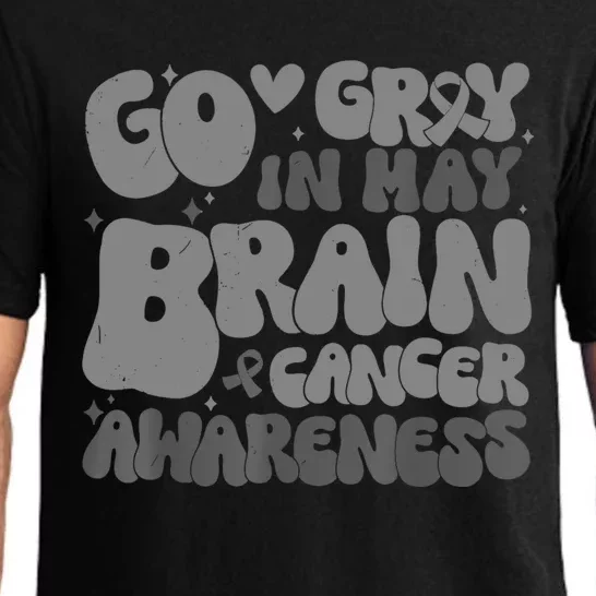 Go Gray In May Brain Cancer Awareness Gift Pajama Set