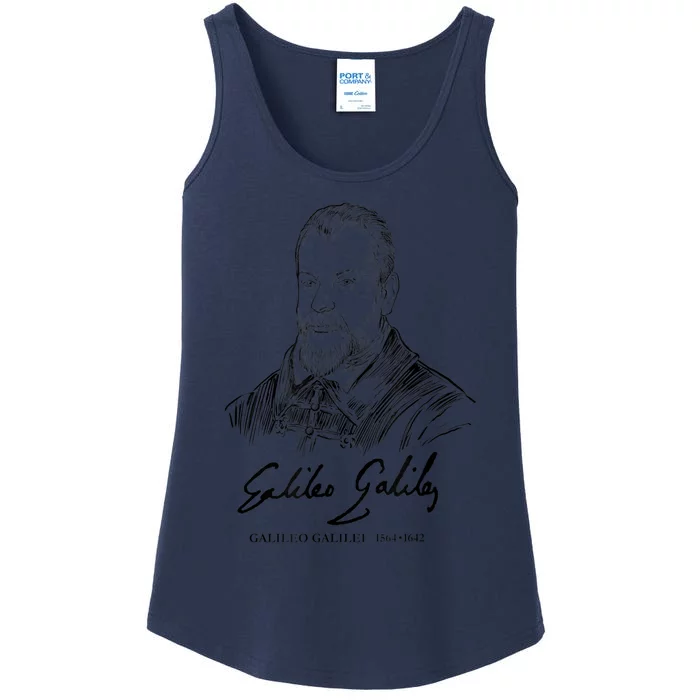 Galileo Galilei Italian Astronomer Astronomy Science Ladies Essential Tank