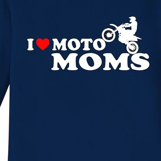 Great Gift I Love Moto Moms Baby Long Sleeve Bodysuit