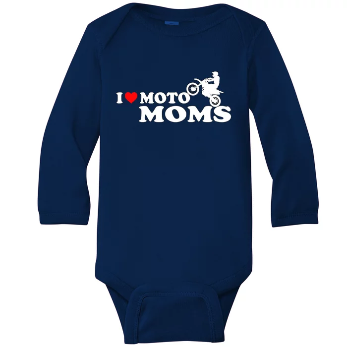 Great Gift I Love Moto Moms Baby Long Sleeve Bodysuit