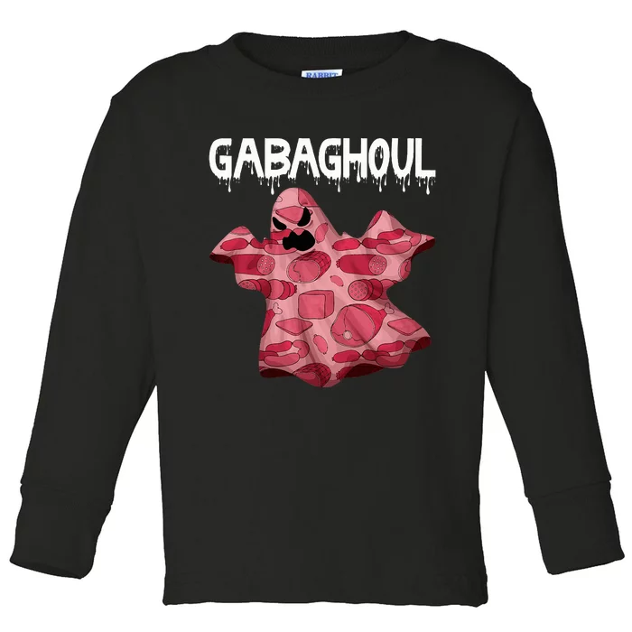 Gabaghoul Ghost Italian Funny Halloween Gabagool Toddler Long Sleeve Shirt