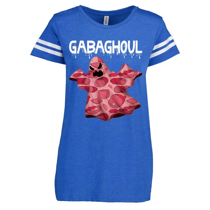 Gabaghoul Ghost Italian Funny Halloween Gabagool Enza Ladies Jersey Football T-Shirt