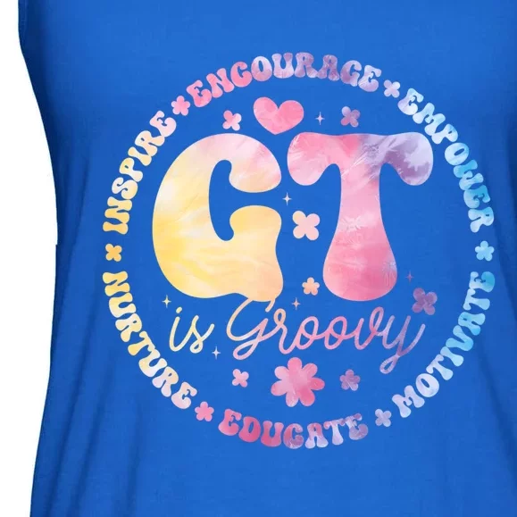 Gifted Gt Is Groovy Teacher Appreciation Week Back To School Great Gift Ladies Essential Flowy Tank