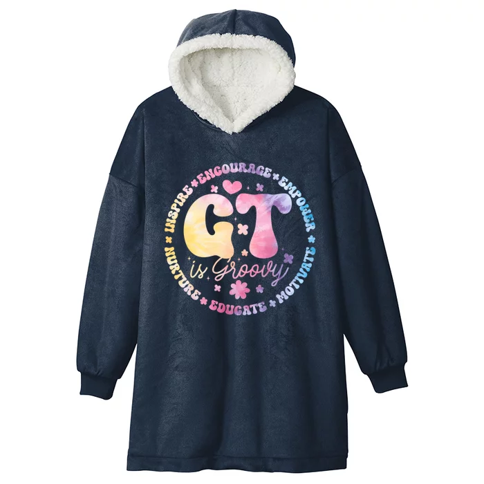 Gifted Gt Is Groovy Teacher Appreciation Week Back To School Great Gift Hooded Wearable Blanket