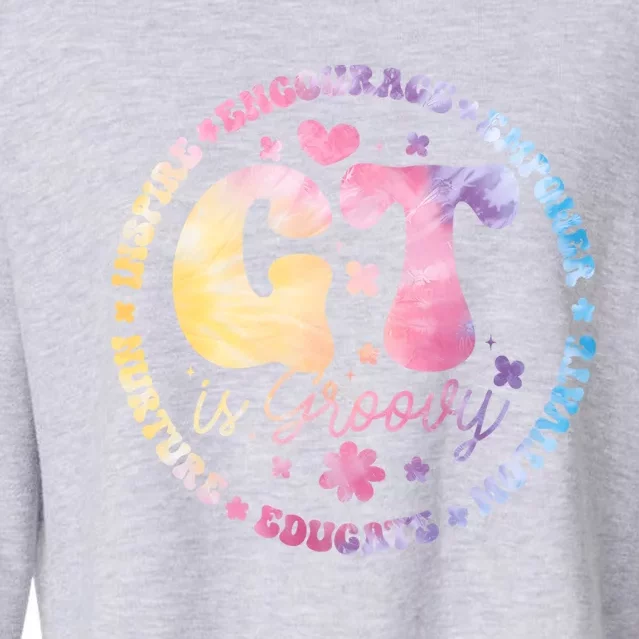 Gifted Gt Is Groovy Teacher Appreciation Week Back To School Great Gift Cropped Pullover Crew