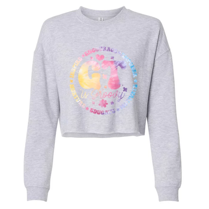 Gifted Gt Is Groovy Teacher Appreciation Week Back To School Great Gift Cropped Pullover Crew