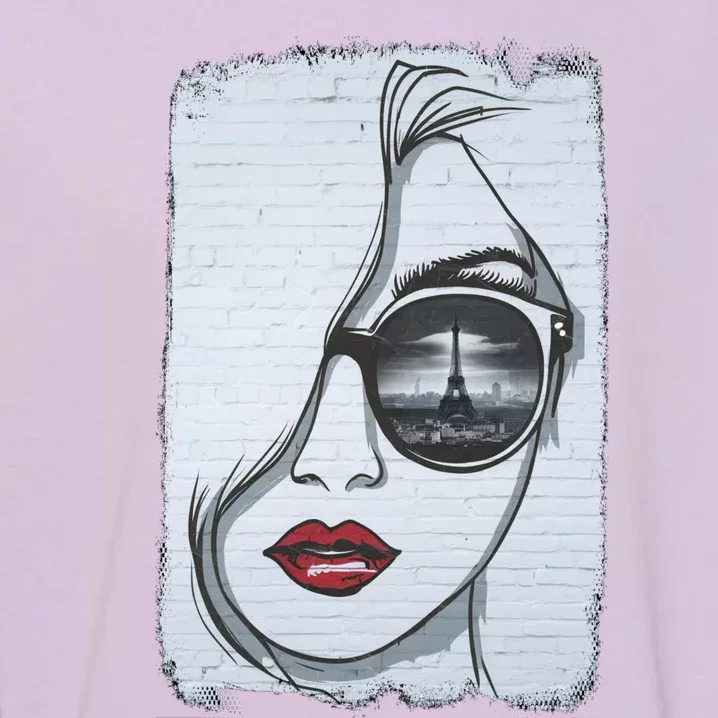 Graffiti Girl In Paris Garment-Dyed Sweatshirt