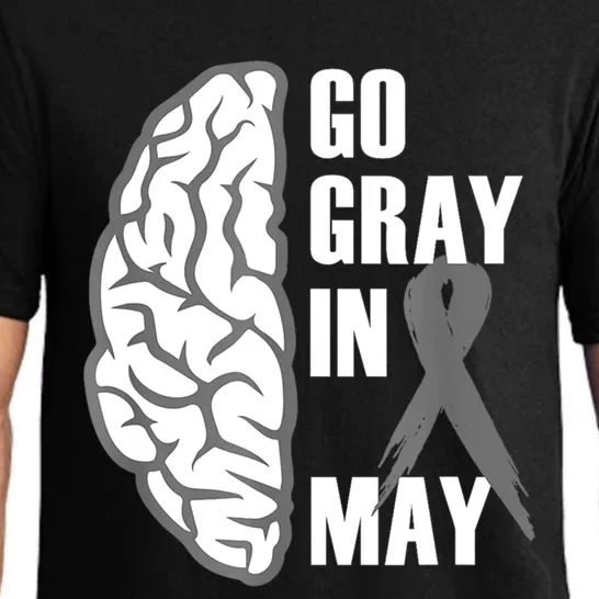 Go Gray In May Brain Cancer Awareness Gift Pajama Set