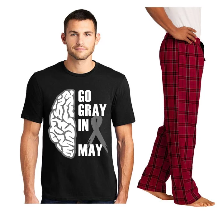 Go Gray In May Brain Cancer Awareness Gift Pajama Set