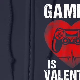 Gamer Gaming Is My Valentine Boys Teen Valentines Full Zip Hoodie