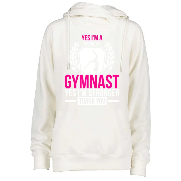 Gymnast Gift Idea Athlete Quote Gymnastics Gift Womens Funnel Neck Pullover Hood