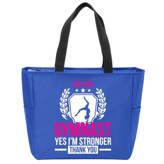 Gymnast Gift Idea Athlete Quote Gymnastics Gift Zip Tote Bag