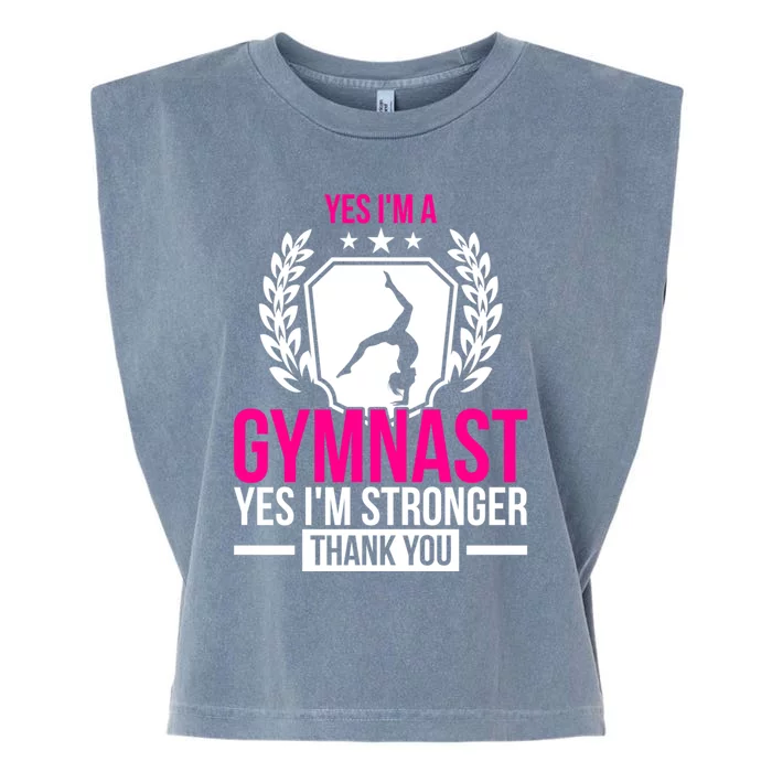 Gymnast Gift Idea Athlete Quote Gymnastics Gift Garment-Dyed Women's Muscle Tee