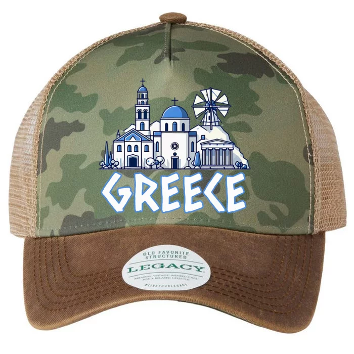 Greece Greek Island Vacation Souvenir Santorini Myconos Kos Legacy Tie Dye Trucker Hat