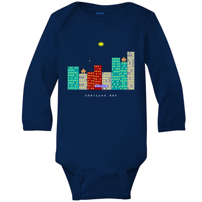 Gorillas.Bas Game In Qbasic Or Quickbasic Fanart Baby Long Sleeve Bodysuit