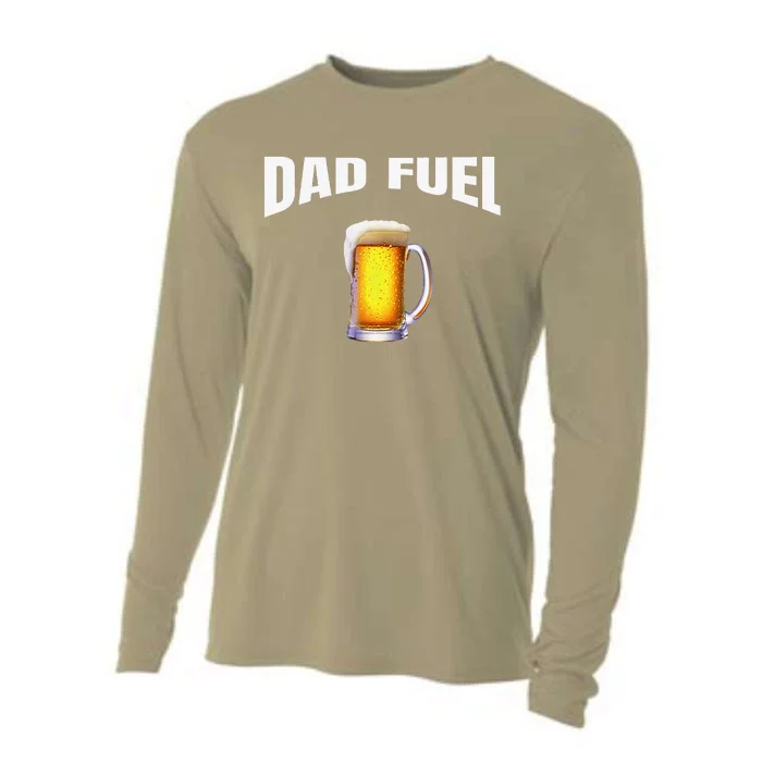 Great Gift Idea Fathers Day Birthday Dad Fuel Fun Funny Cooling Performance Long Sleeve Crew