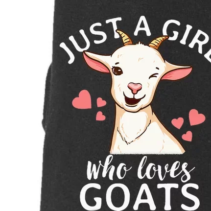 Goat Girl Just A Girl Who Loves Goats Farmer Goat Mom Doggie 3-End Fleece Hoodie