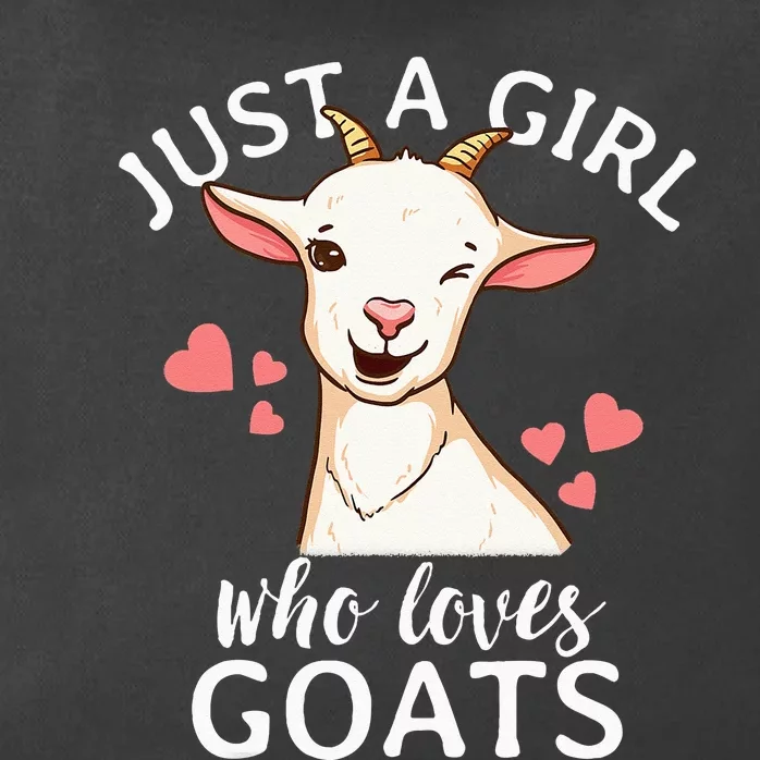 Goat Girl Just A Girl Who Loves Goats Farmer Goat Mom Zip Tote Bag