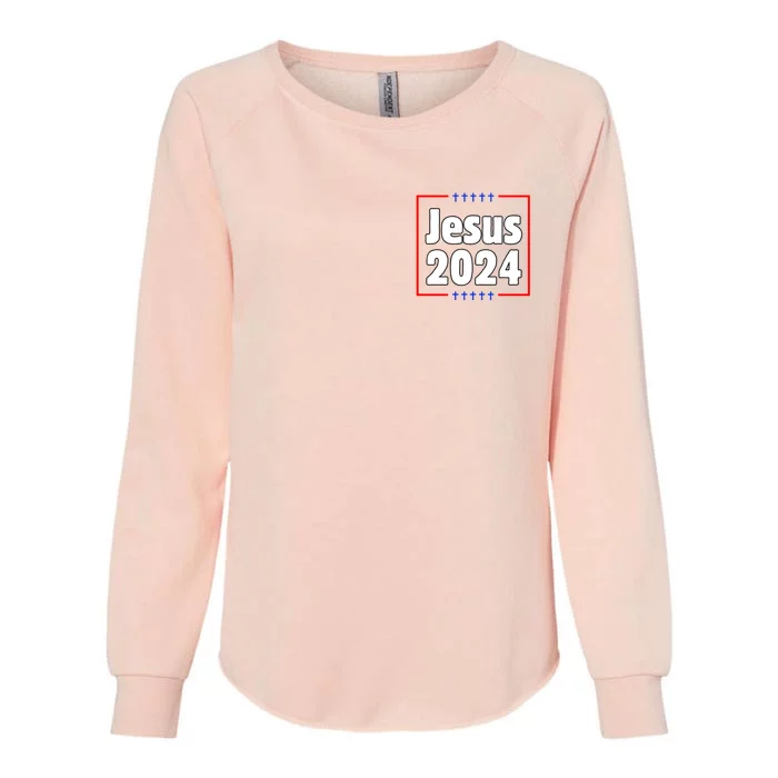 Greatest Good Jesus 2024 Front & Back Womens California Wash Sweatshirt