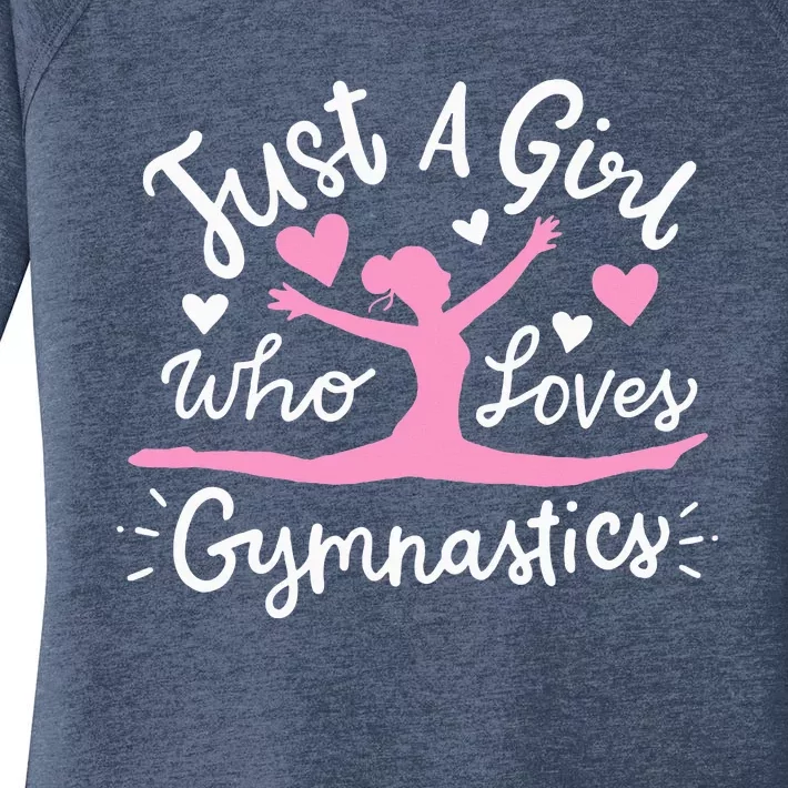 Gymnastics Gymnast Just A Girl Who Loves Gymnastics Women's Perfect Tri Tunic Long Sleeve Shirt