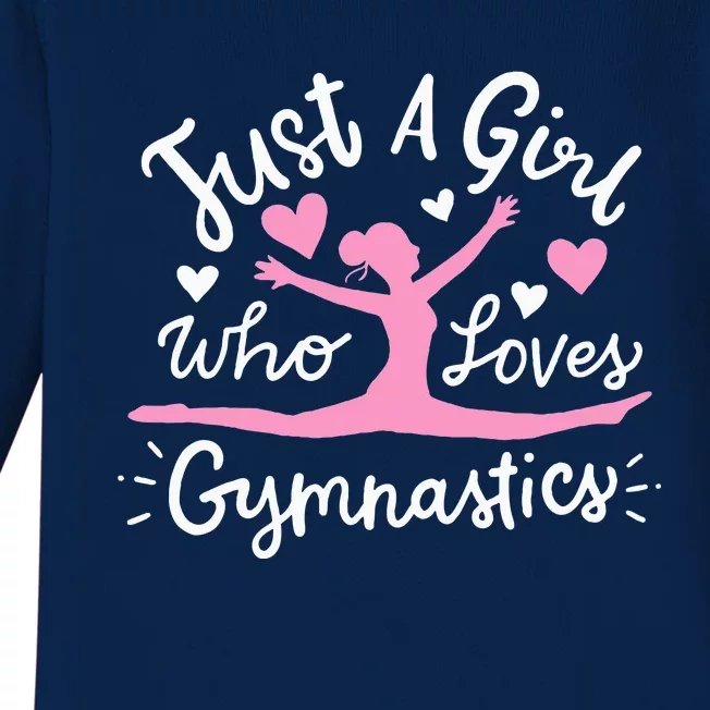 Gymnastics Gymnast Just A Girl Who Loves Gymnastics Baby Long Sleeve Bodysuit