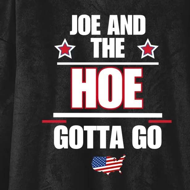 Gotta Go Joe And Hoe American Flag Hooded Wearable Blanket