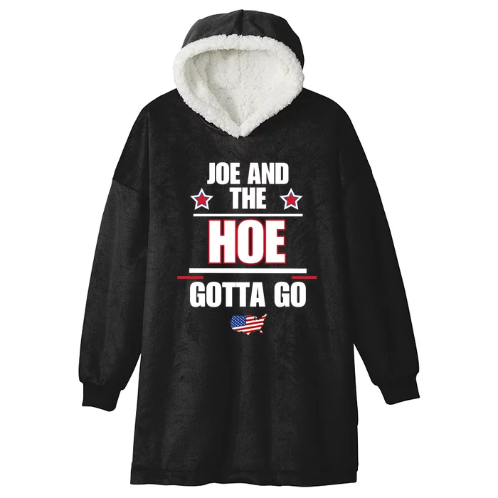 Gotta Go Joe And Hoe American Flag Hooded Wearable Blanket