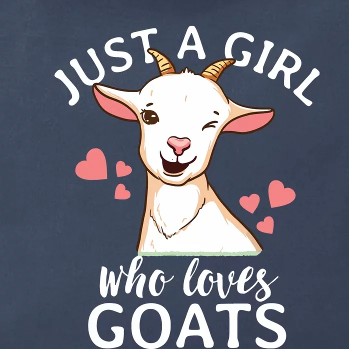 Goat Girl Just A Girl Who Loves Goats Farmer Goat Mom Zip Tote Bag