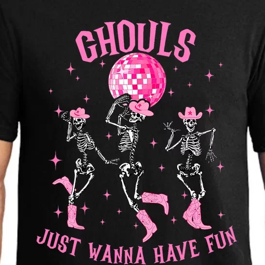 Girl Ghouls Just Wanna Have Fun Disco Party Dancing Skeleton Pajama Set