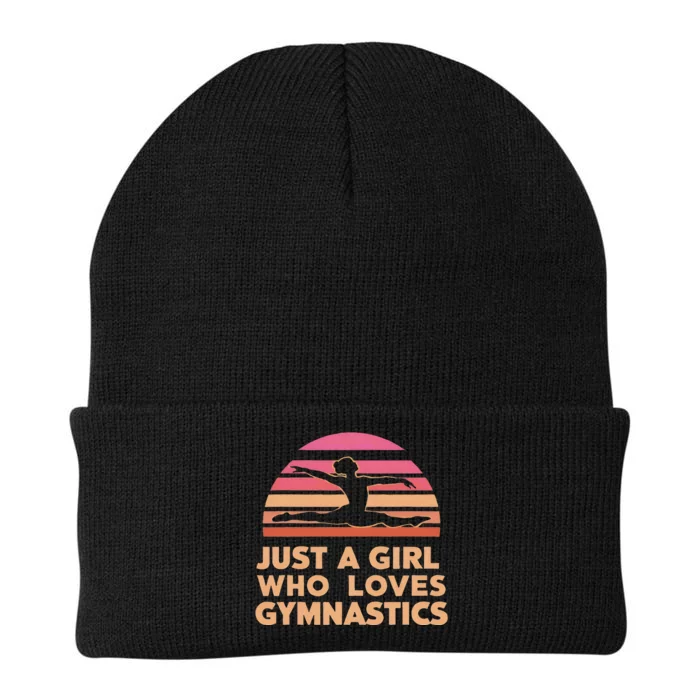 Gymnastics Gymnast Just A Who Loves Gymnastics Vintage Knit Cap Winter Beanie