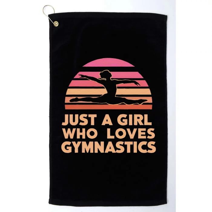 Gymnastics Gymnast Just A Who Loves Gymnastics Vintage Platinum Collection Golf Towel