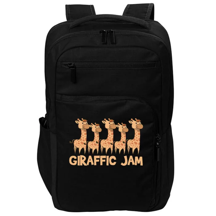 Giraffe Giraffic Jam Funny Pun Cute Impact Tech Backpack