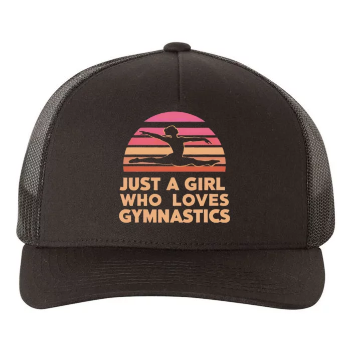 Gymnastics Gymnast Just A Who Loves Gymnastics Vintage Yupoong Adult 5-Panel Trucker Hat