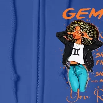 Gemini Girl Knows More Than She Says Full Zip Hoodie