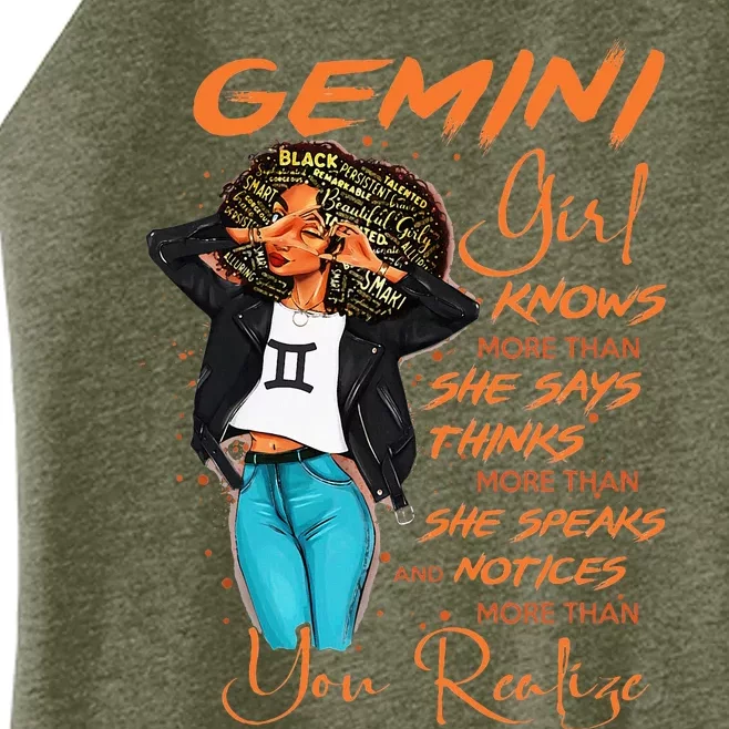 Gemini Girl Knows More Than She Says Women’s Perfect Tri Rocker Tank