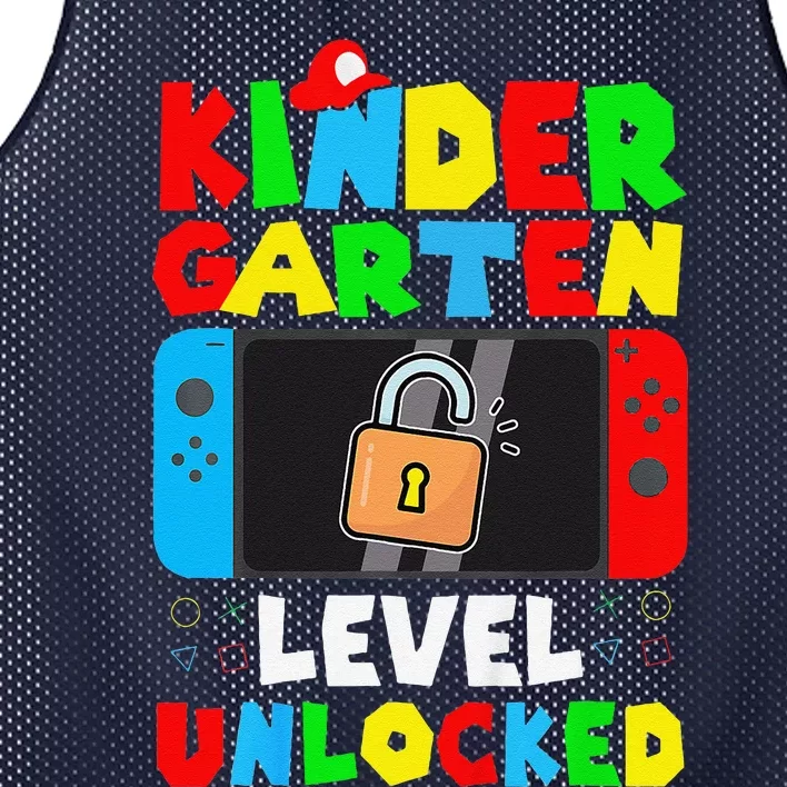 Game Gaming Kindergarten Level Unlocked Back To School Gift Mesh Reversible Basketball Jersey Tank