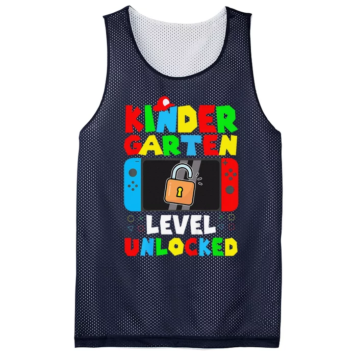 Game Gaming Kindergarten Level Unlocked Back To School Gift Mesh Reversible Basketball Jersey Tank