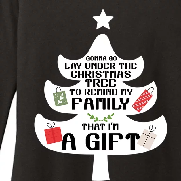 Gonna Go Lay Under The Christmas Tree Funny Holiday Gift Womens CVC Long Sleeve Shirt