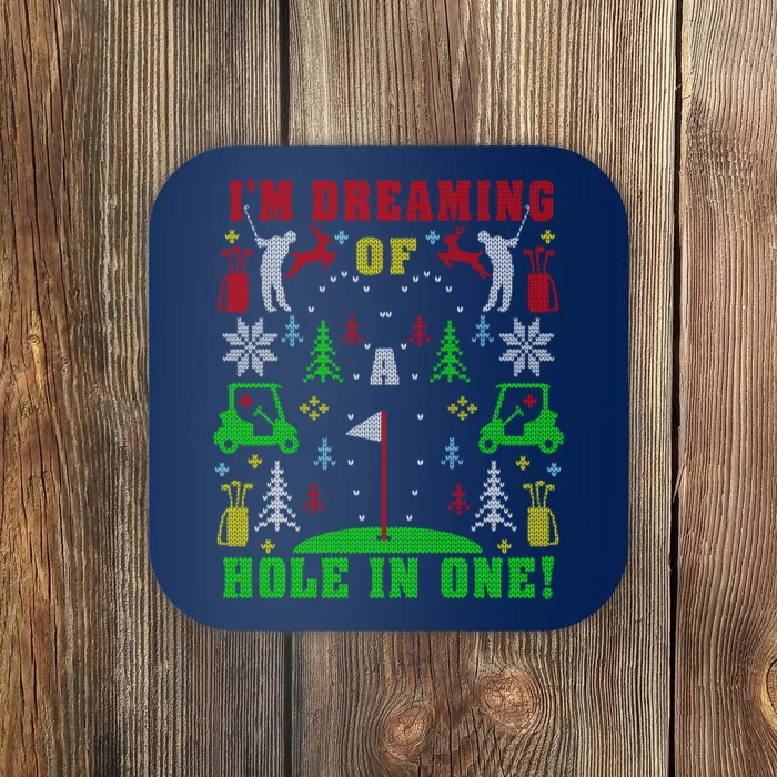 Golfing Golf Lover With Xmas Coaster