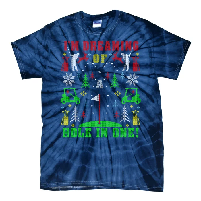 Golfing Golf Lover With Xmas Tie-Dye T-Shirt