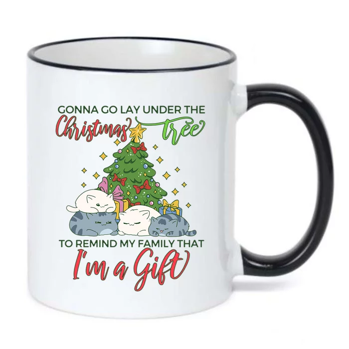 Gonna Go Lay Under The Christmas Tree Sarcastic Xmas Gift Black Color Changing Mug