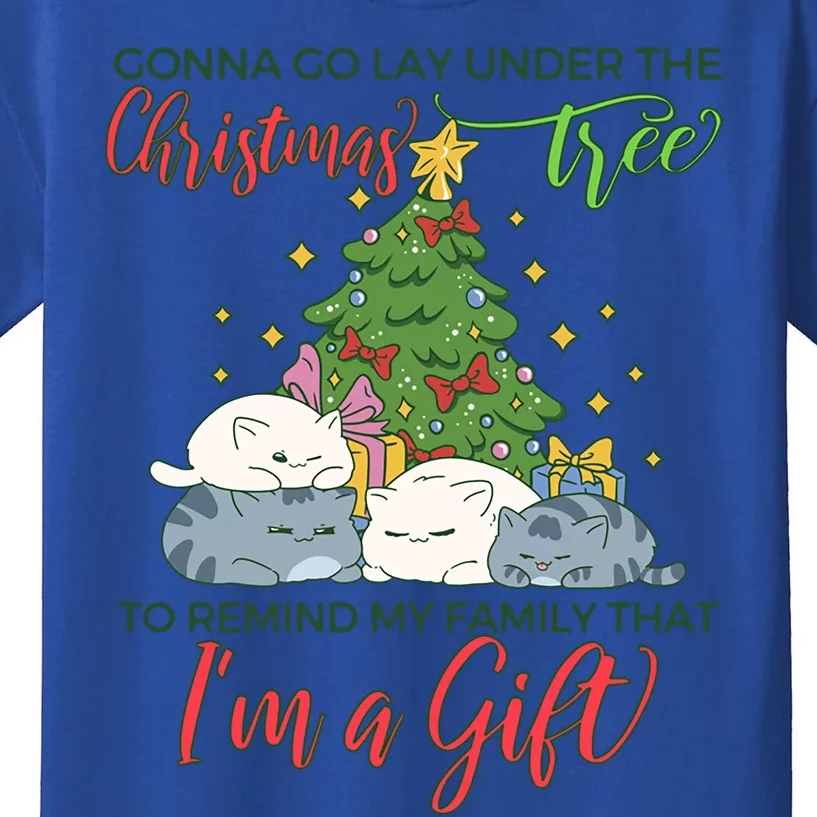 Gonna Go Lay Under The Christmas Tree Sarcastic Xmas Gift Kids T-Shirt